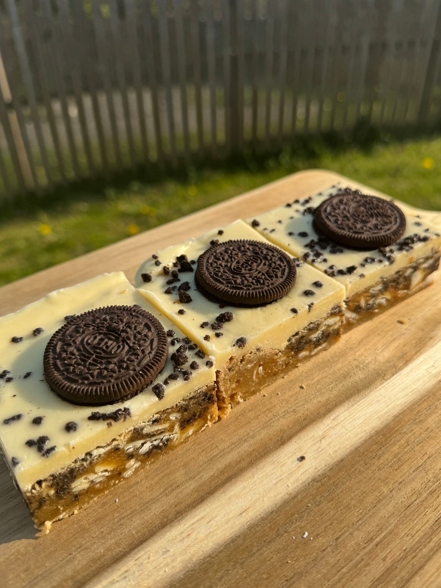 White chocolate Oreo Blondie