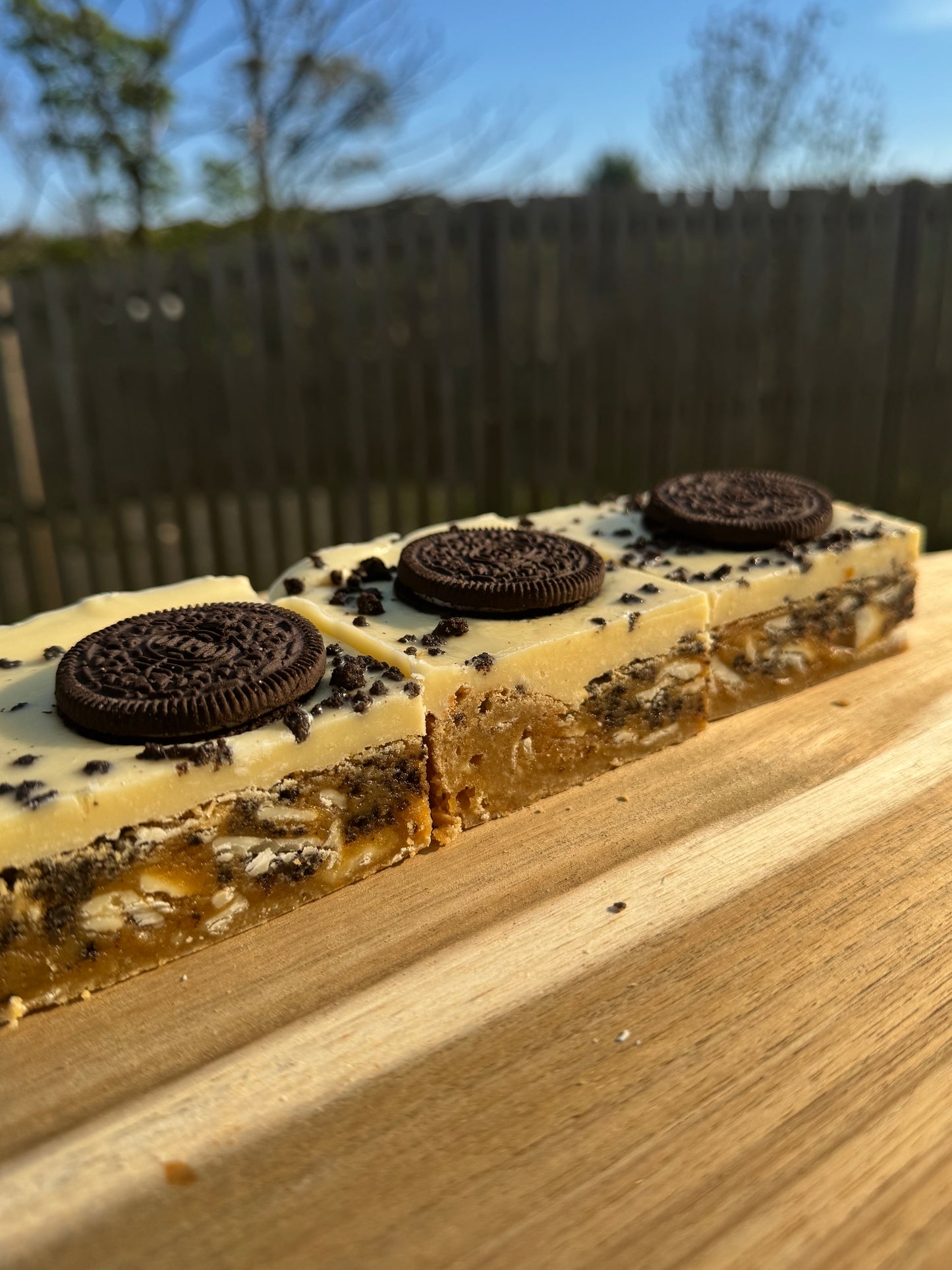 White chocolate Oreo Blondie